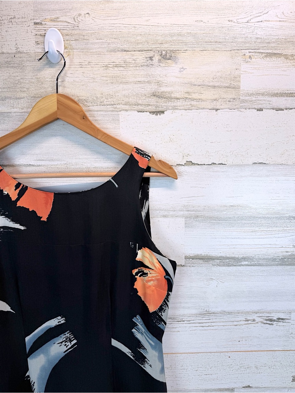 Vintage Tori Richard 100% Silk Floral Maxi Dress Black Hawaiian Medium - Picture 5 of 11